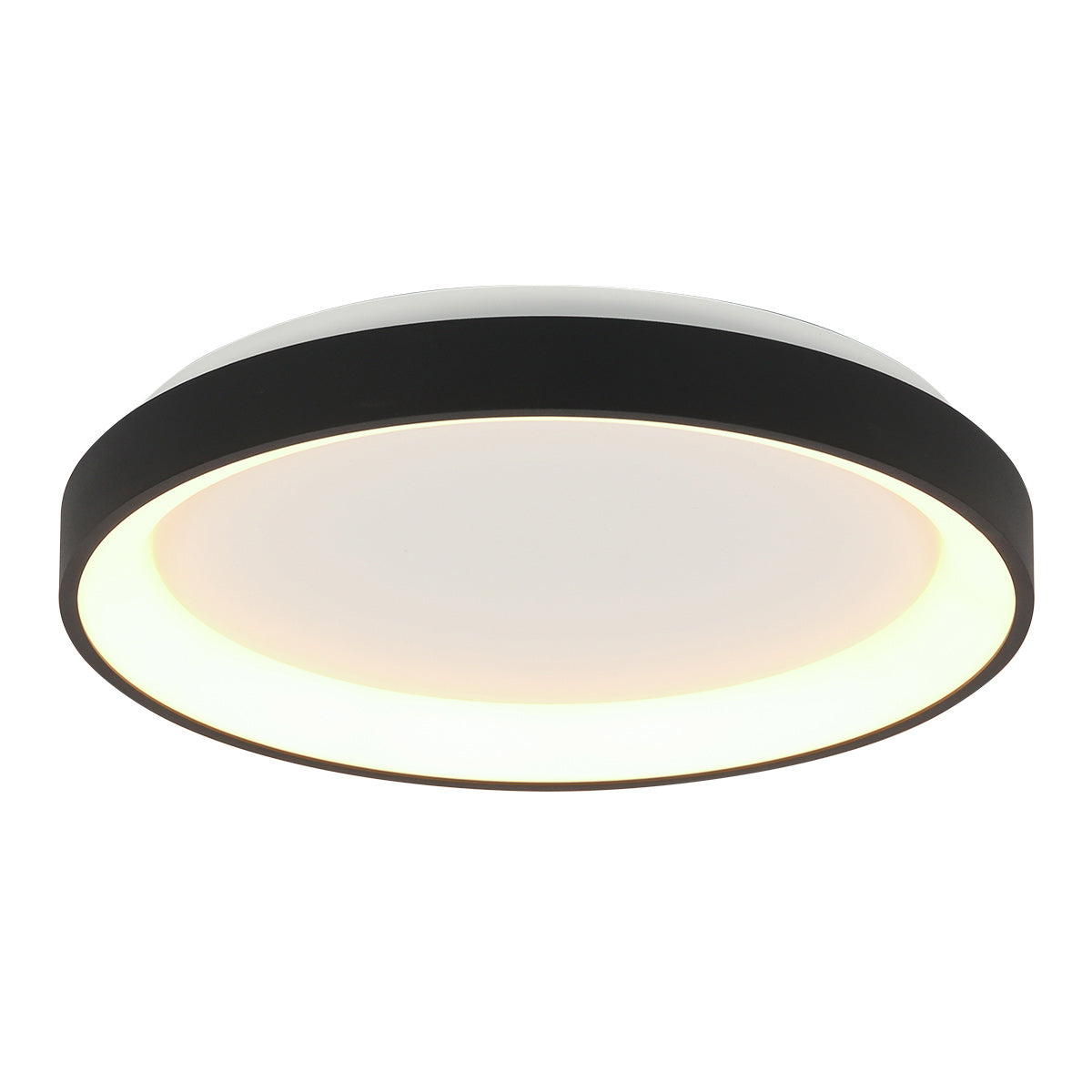 Lampe de plafond Ringlede 3691ZW LED noire Ø38 cm avec éclairage vers le haut