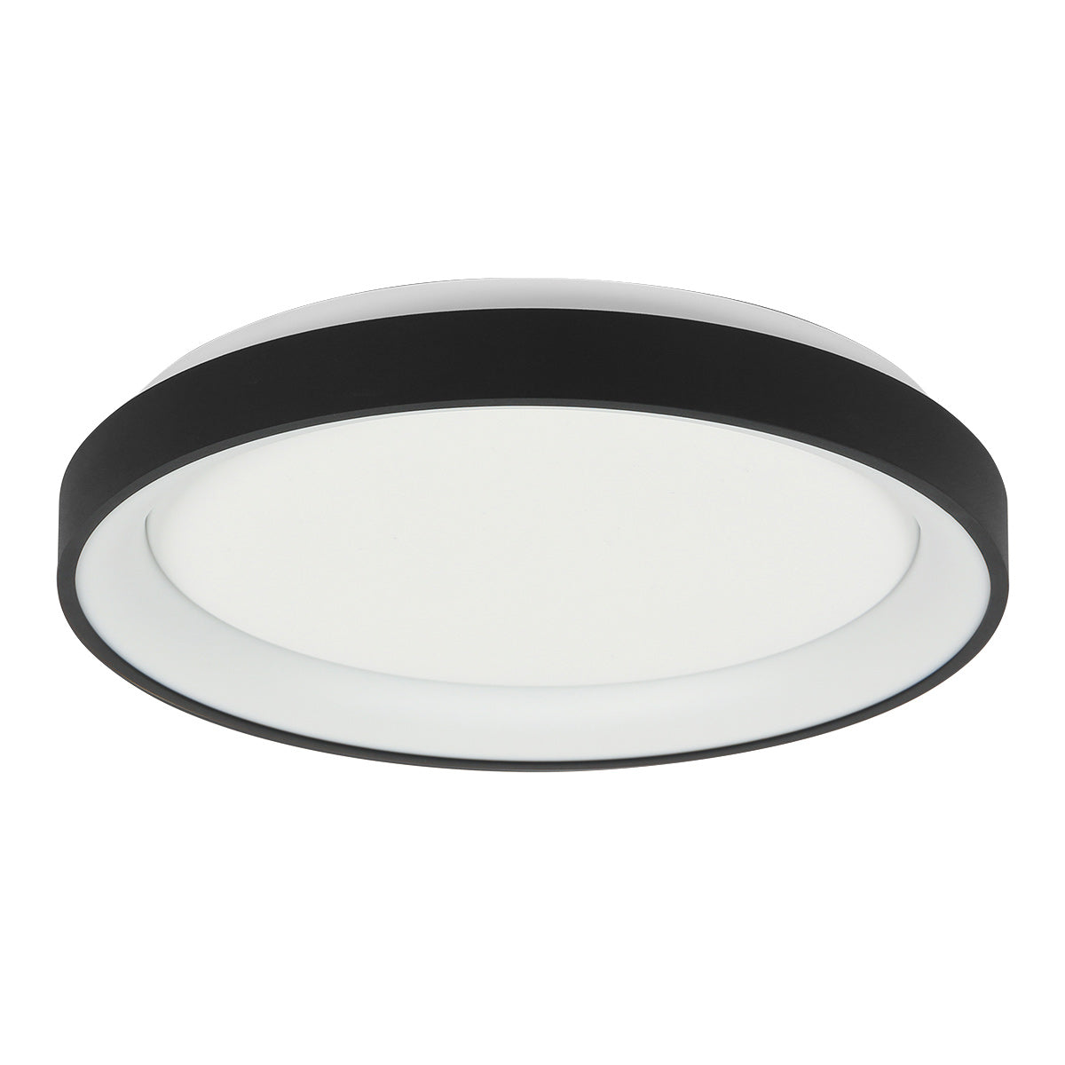 Lampe de plafond Ringlede 3691ZW LED noire Ø38 cm avec éclairage vers le haut