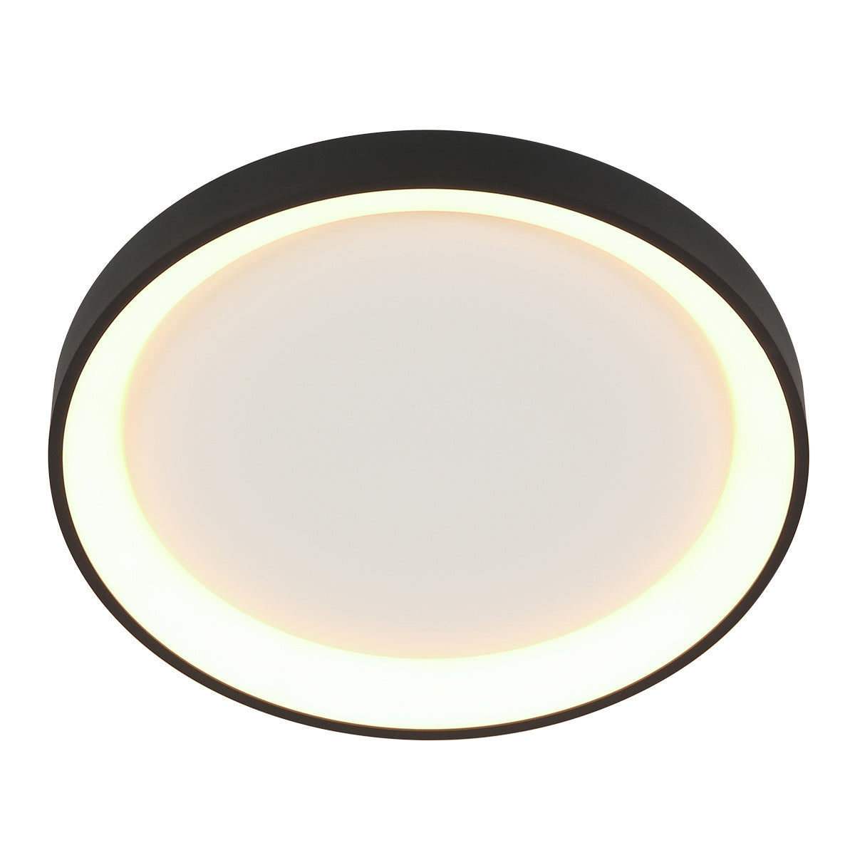 Lampe de plafond Ringlede 3691ZW LED noire Ø38 cm avec éclairage vers le haut