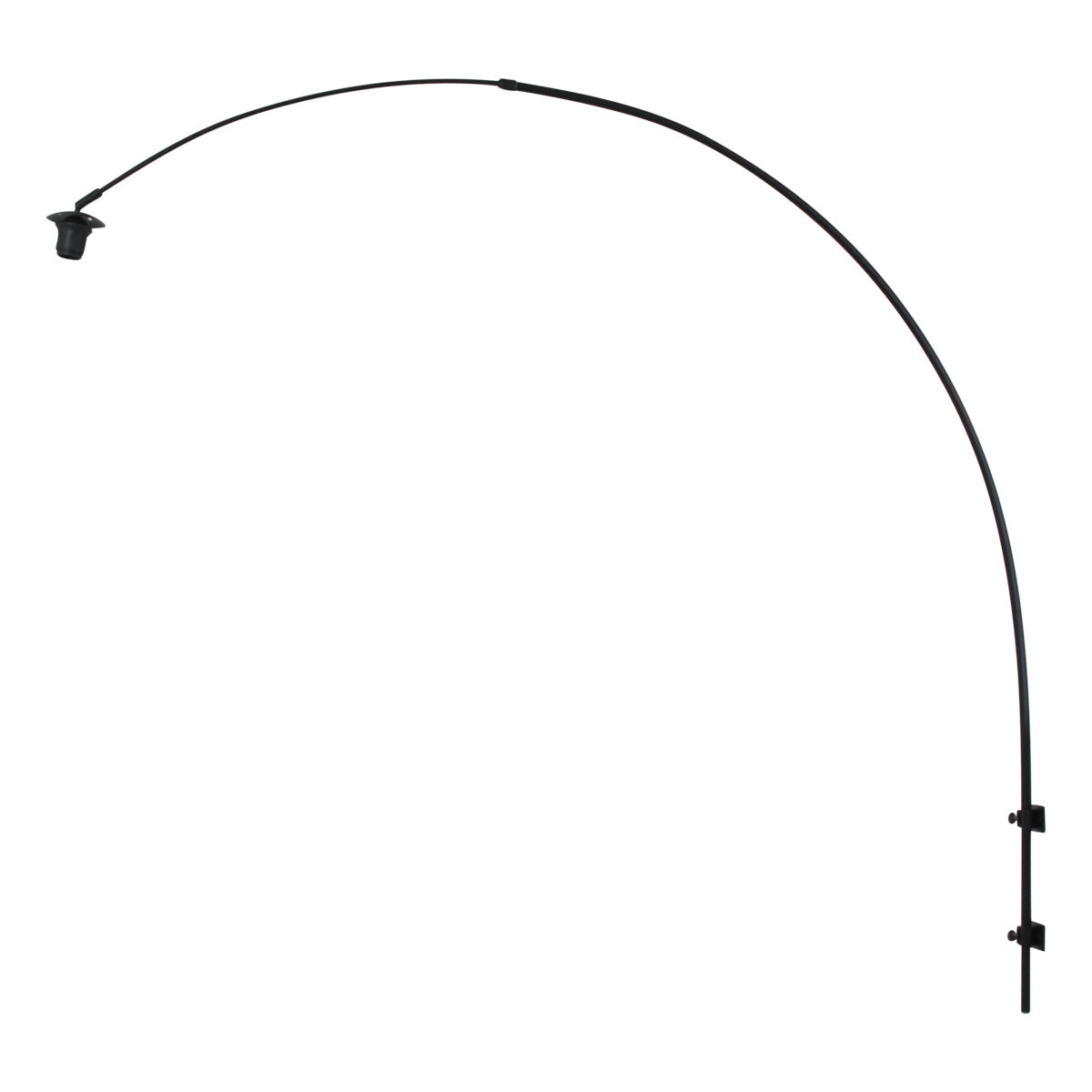 Applique murale liseuse en arc Sparkled, bambou tressé noir & beige – vue 2 – Designix.fr