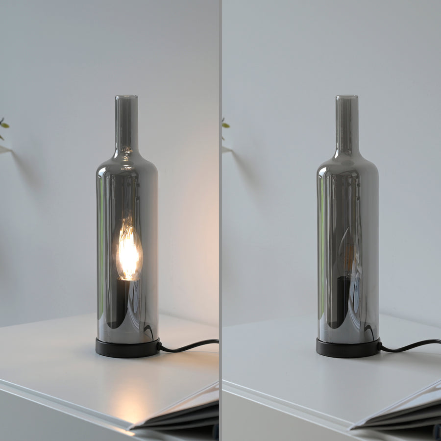 Lampe à poser Bottle fumée