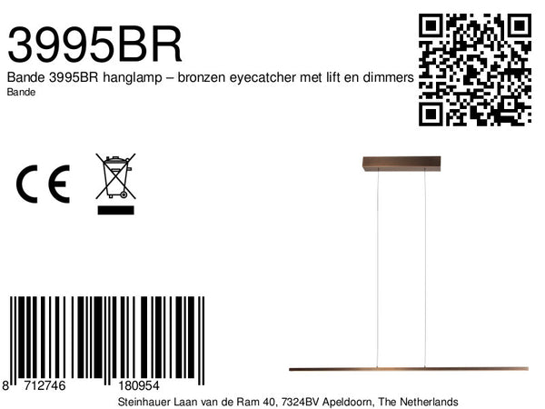 Bande 3995BR suspension – accroche-regard en bronze avec système de levage et variateurs