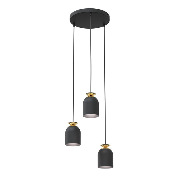 Suspension Target 3 lumières noire