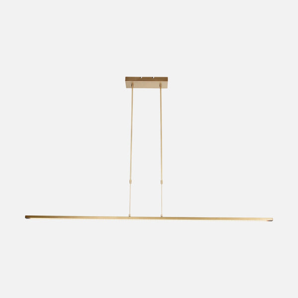 Suspension dorée design oblongue 155 cm, LED dim to warm réglable, table à manger | Ovéline