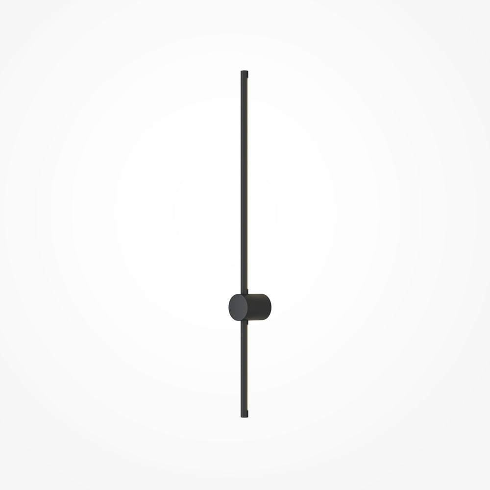 Applique noire avec cylindre orientable placé au milieu de la tige verticale