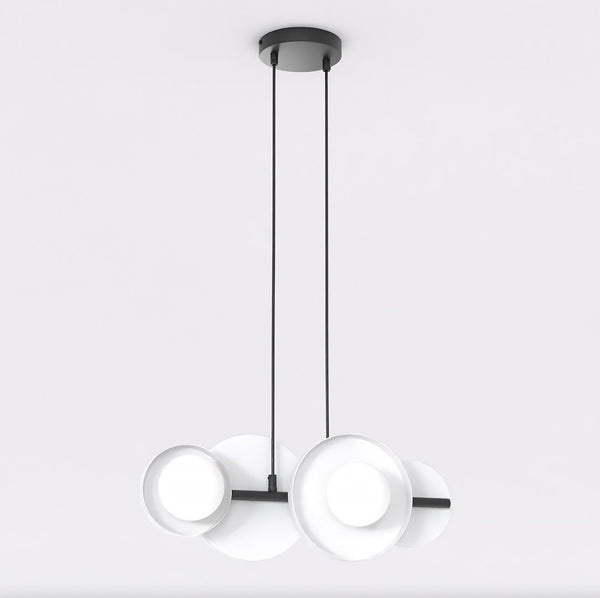 Lustre Modèle 4 lumières noir et blanc