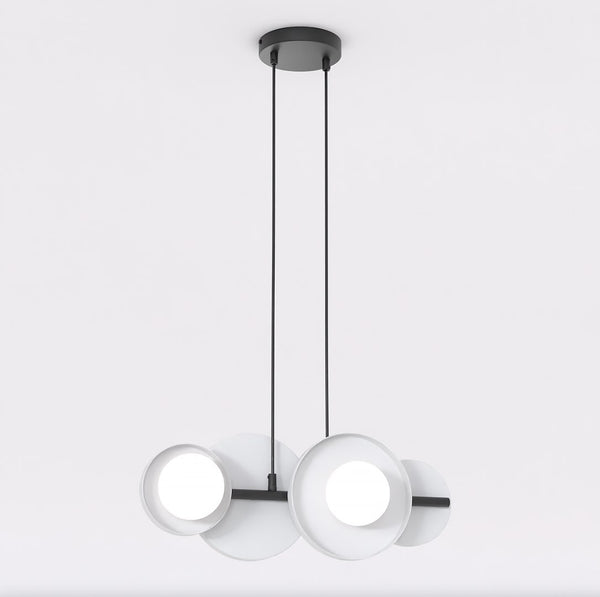 Suspension Model 4 lumières noire et grise