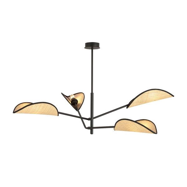 Suspension Vene 4 lumières noire