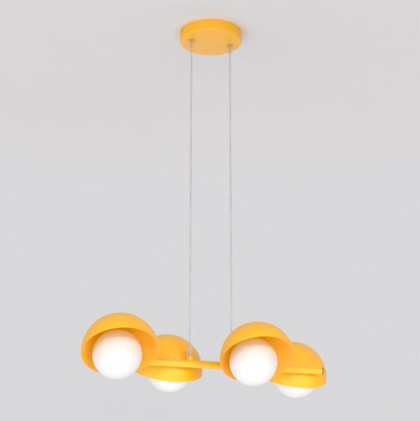 Suspension Boom 4 lumières orange