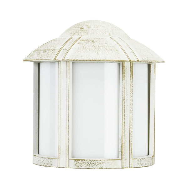 Applique d'extérieur Imposante Affra en aluminium, doré, hauteur 23,5 cm, IP44
