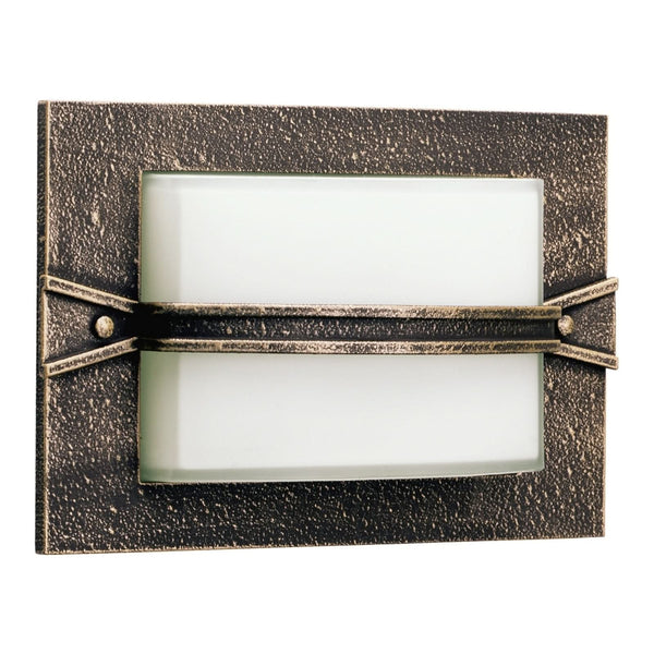 Applique d'extérieur Ällin en verre, marron et laiton, hauteur 20 cm, IP44