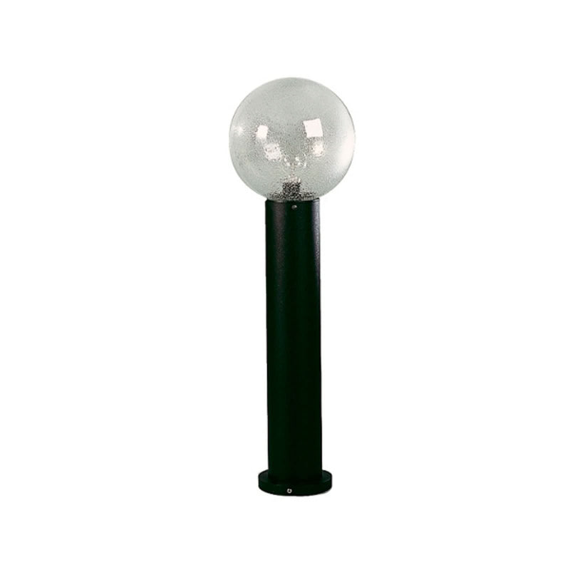 Borne lumineuse d'extérieur en verre, noir et transparent, hauteur 81,5 cm, IP44