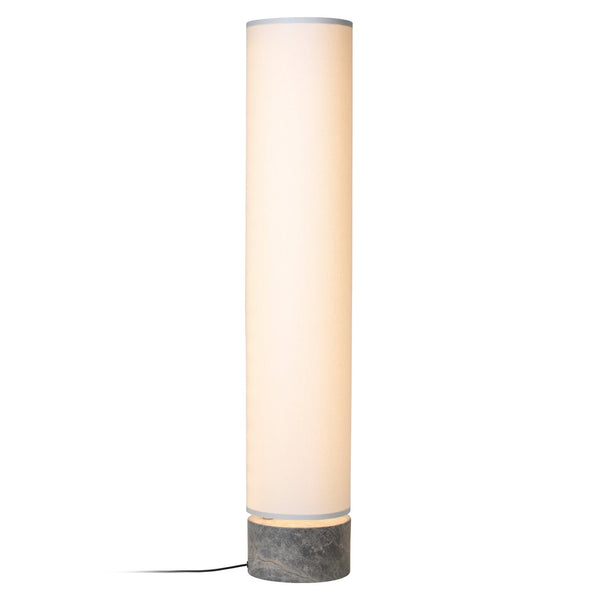 Lampadaire LED Unbound 120 en lin, blanc, hauteur 120 cm