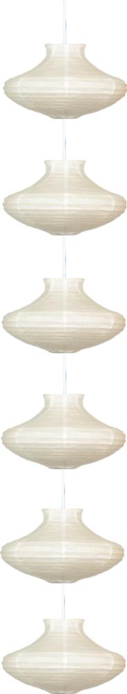 Suspension Griff 6 lumières blanche, papier (réf. 3494061-00)