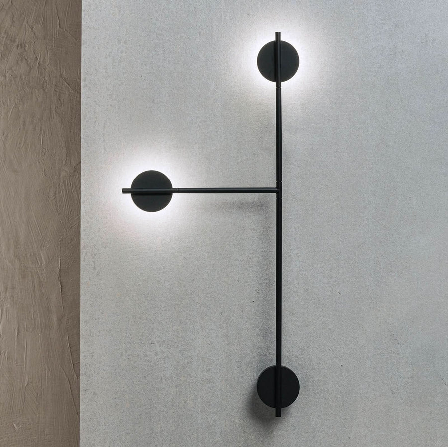 Applique murale LED Igram en aluminium, noir, hauteur 94 cm