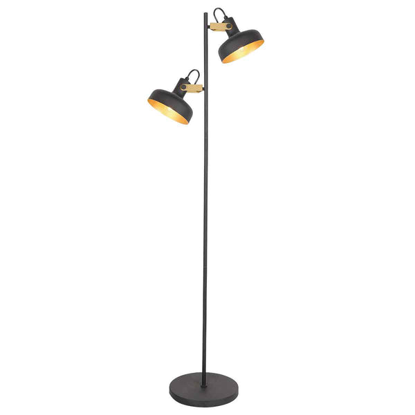Lampadaire noir à 2 lumières Prato 4121ZW avec douilles E14