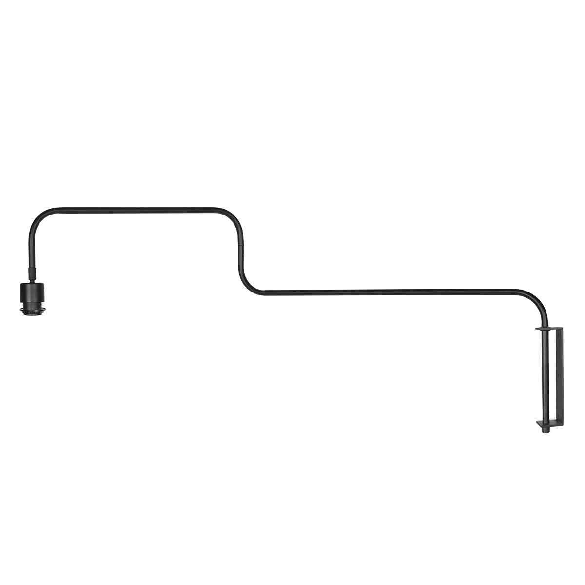 Lampe murale noire avec bras articulé Bloeba 4142ZW sans abat-jour