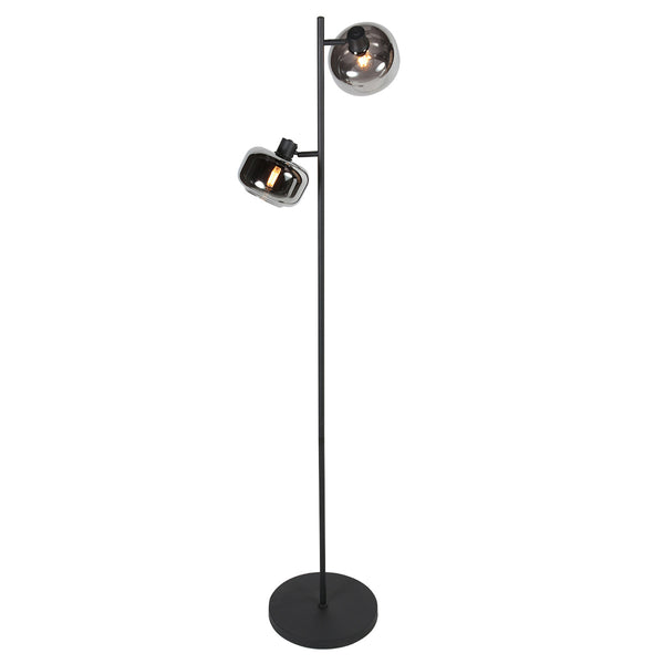 Lampadaire noir à 2 lampes Tenebris 4213ZW – Éclairage élégant à l'allure luxueuse