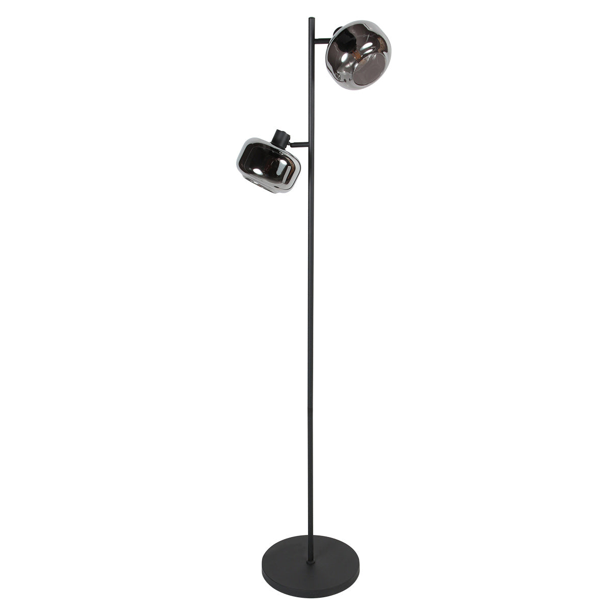Lampadaire noir à 2 lampes Tenebris 4213ZW – Éclairage élégant à l'allure luxueuse
