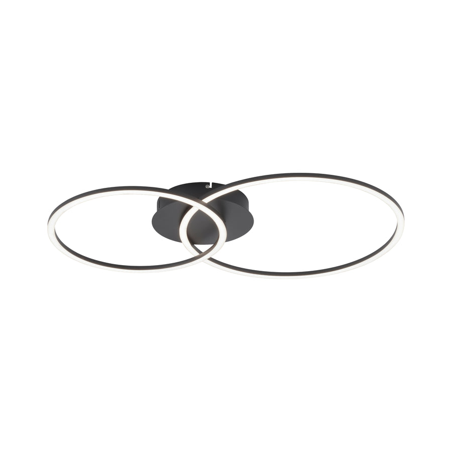 Plafonnier Ivanka noir, L 44 cm