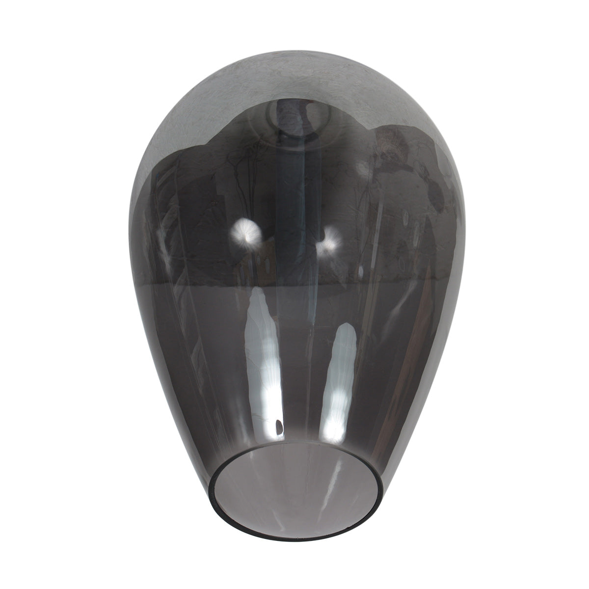 Suspension allongée verre fumé HaloSwap – gros plan d'un verre fumé Ø 15 cm – Designix.fr