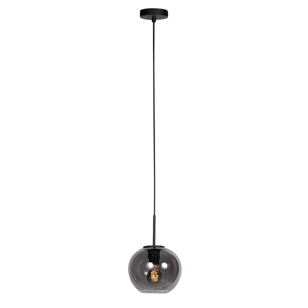 HaloSwap 4291ZW – suspension noire au verre fumé élégant