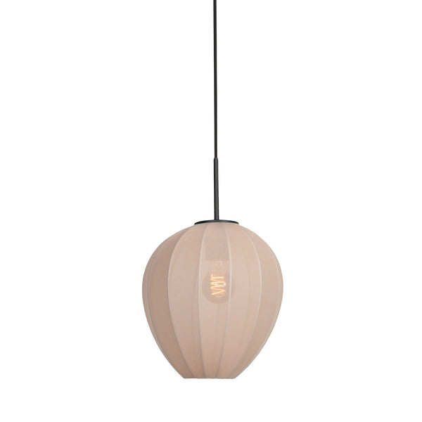 HaloSwap 4298ZW – Suspension noire avec abat-jour en lin translucide d'un diamètre de 25 cm