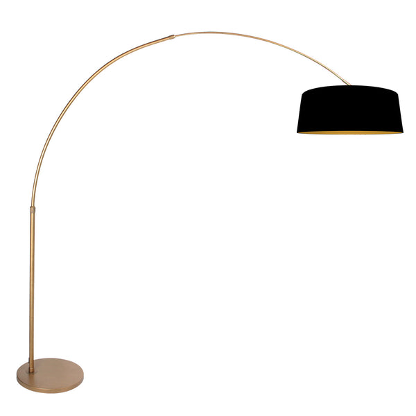 Lampadaire arqué Sparkled Light 4311BR avec douille E27 et abat-jour noir