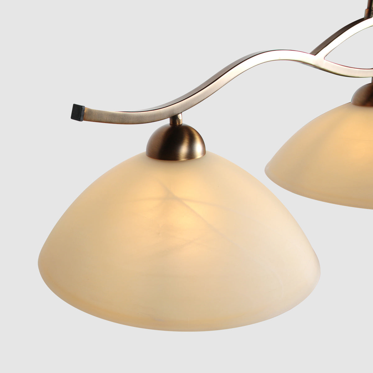Suspension barre Anthéa, verres ambrés bronze – vue 5 – Designix.fr