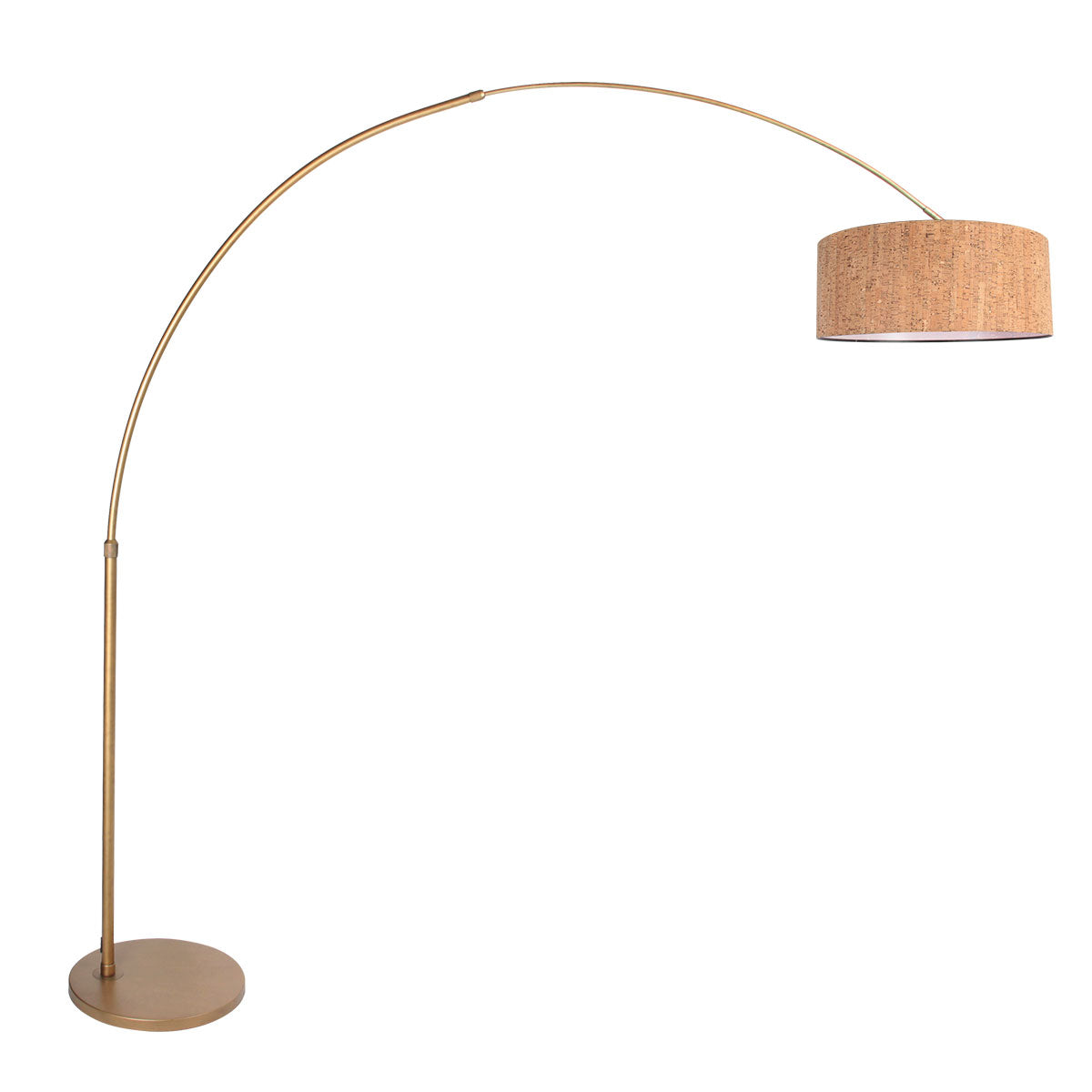 Sparkled Light 4335BR – lampadaire arqué en bronze avec abat-jour robuste