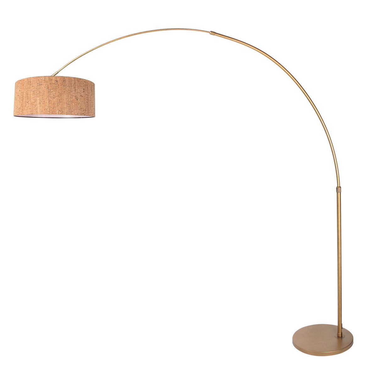 Sparkled Light 4335BR – lampadaire arqué en bronze avec abat-jour robuste