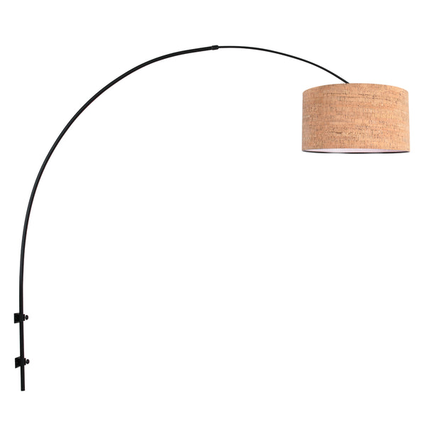 Sparkled Light 4343ZW applique murale – noire avec abat-jour en liège Ø 40 cm