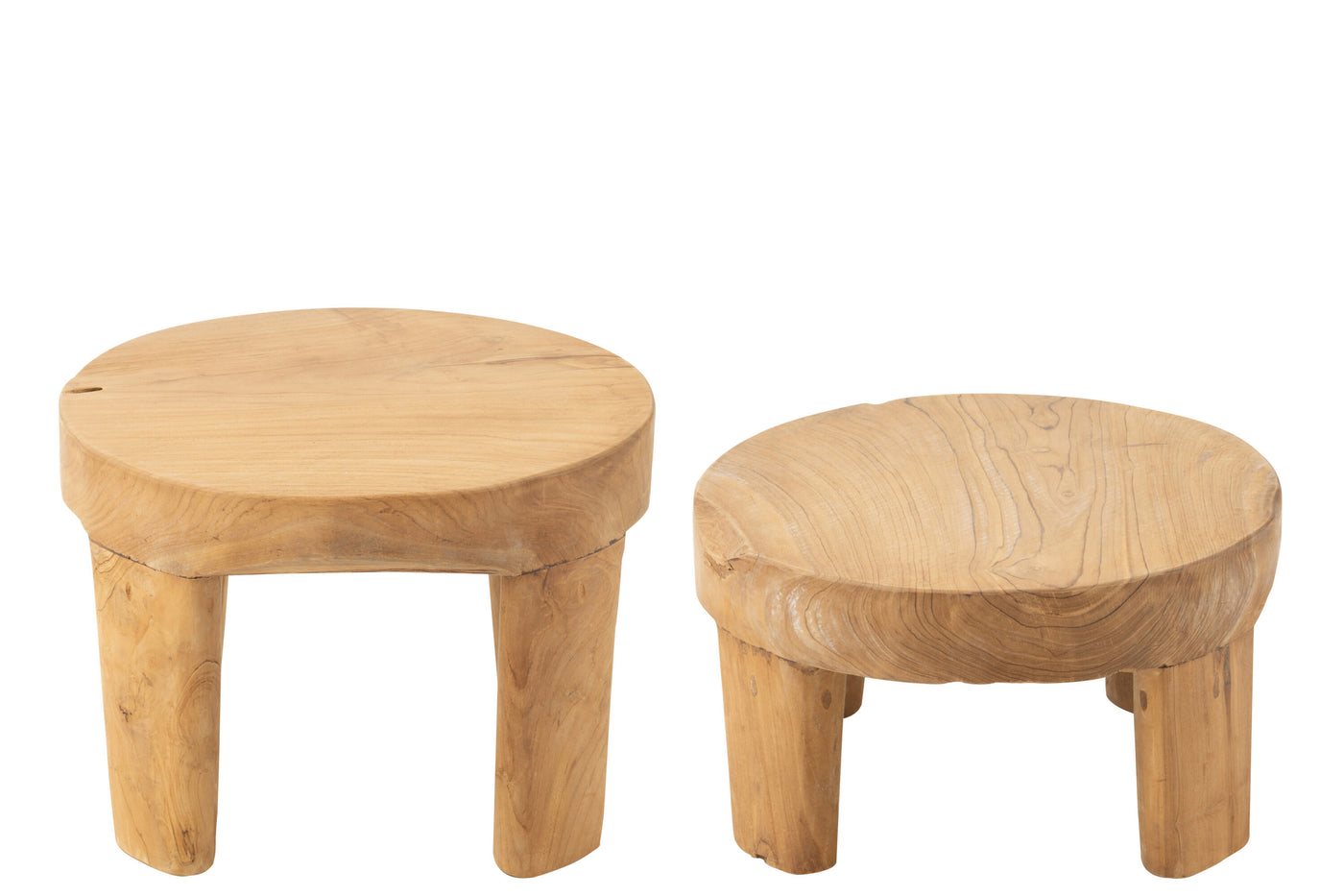 Tables Rondes Teck Naturel