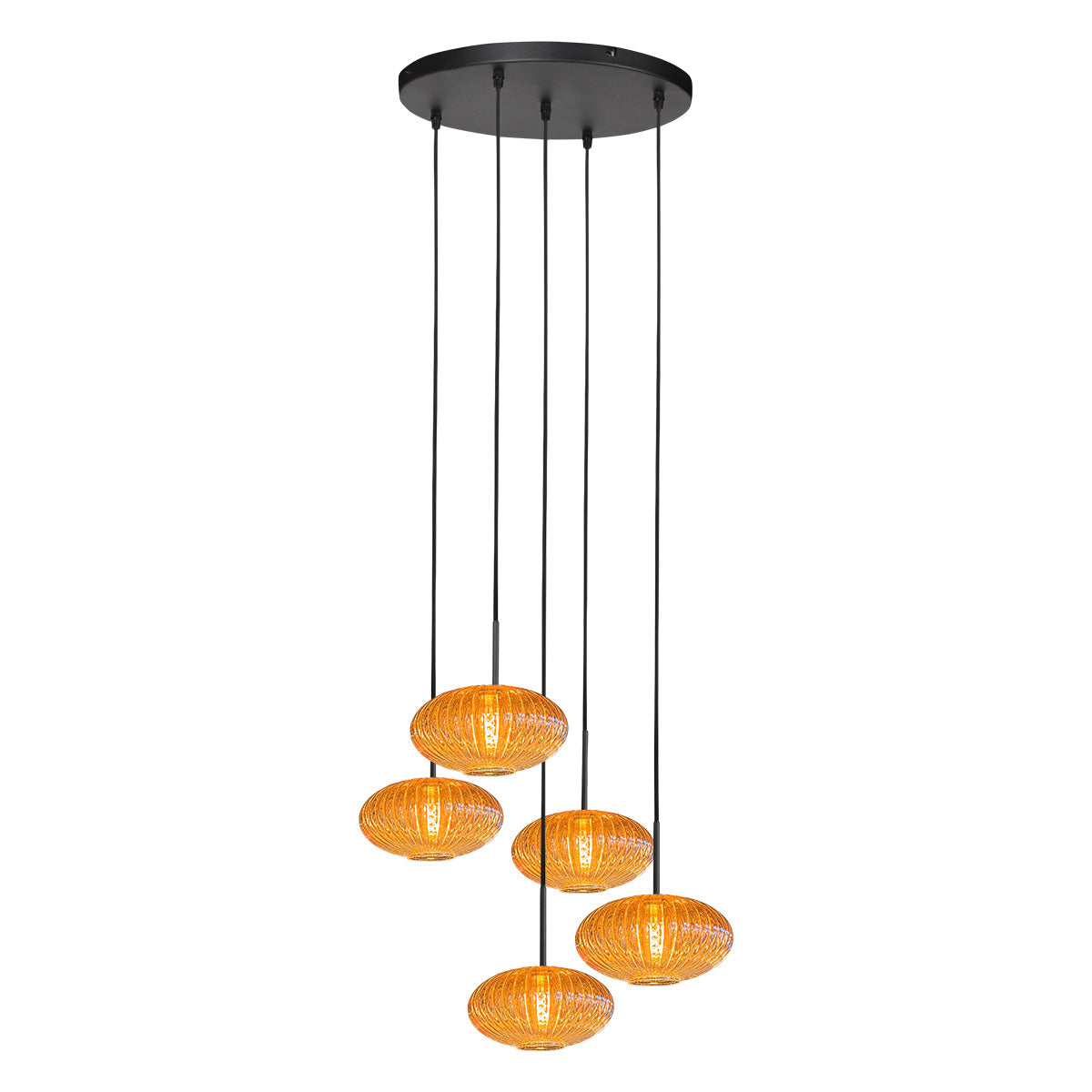 HaloSwap 4383ZW – suspension noire avec verres ambrés aux reflets chauds