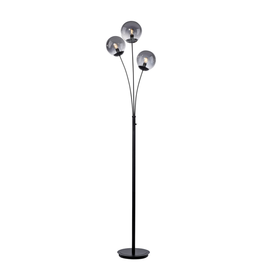 Lampadaire Big Widow 3 lumières noir, verre