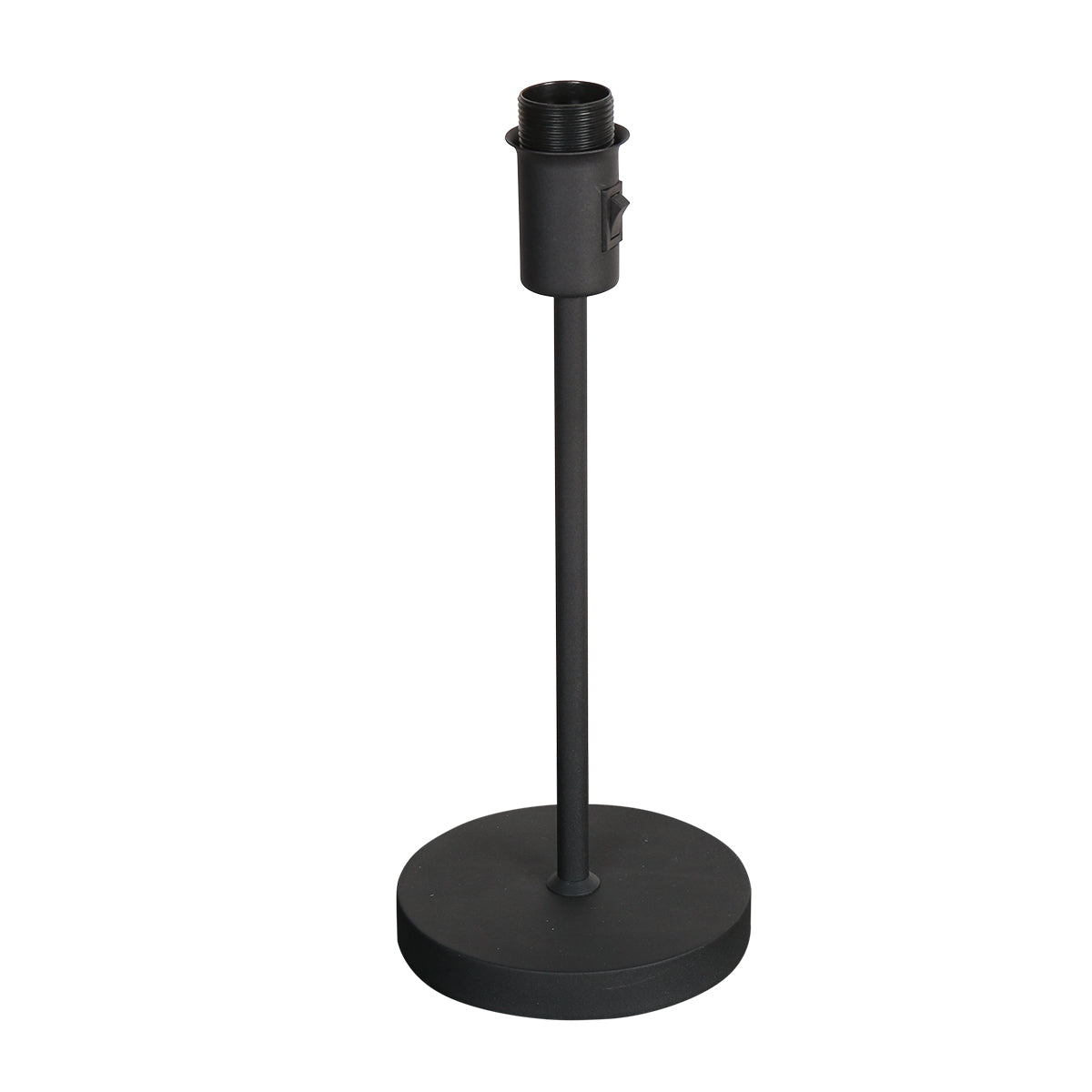 Lampe de table Noor 4425ZW – en acier noir avec abat‑jour en lin blanc