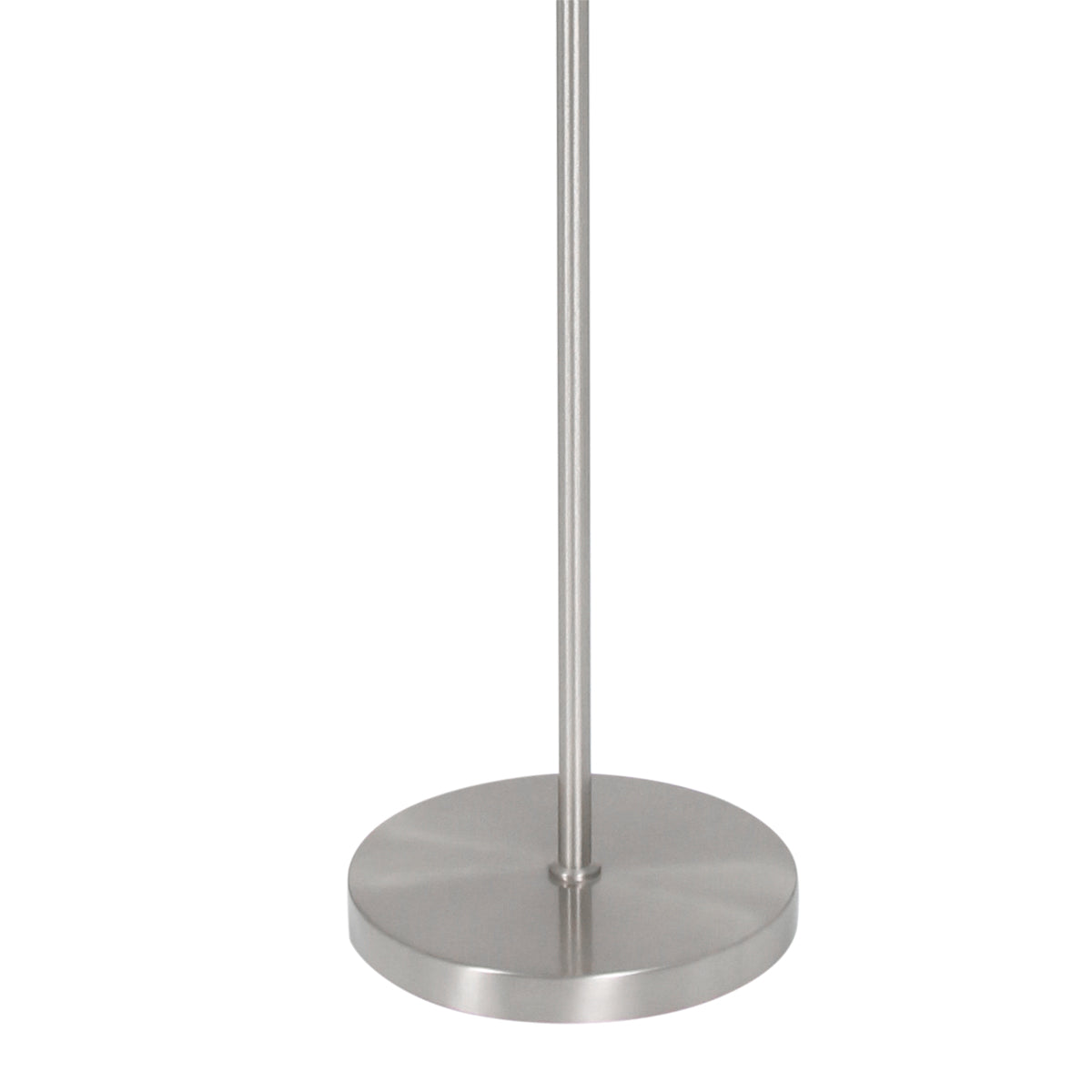 Lampadaire Noor 4433ST – en acier brossé avec abat-jour en lin taupe