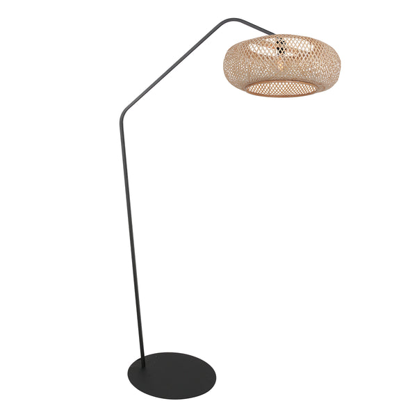 Lampadaire Anne ZigZag 4509ZW – aux lignes ludiques et au bambou chaleureux