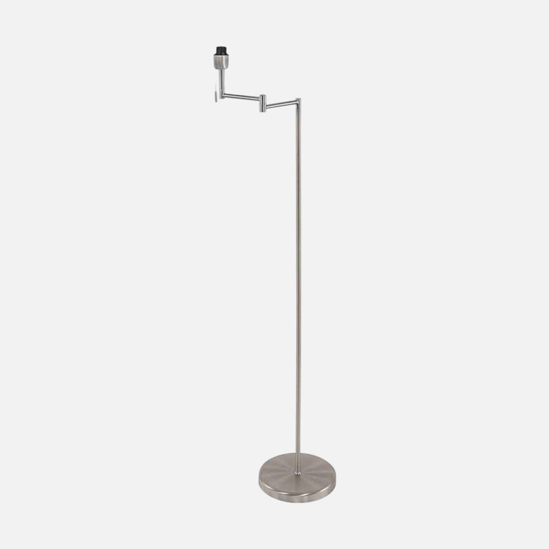 Lampadaire acier brossé à bras orientable, liseuse de salon | Bella