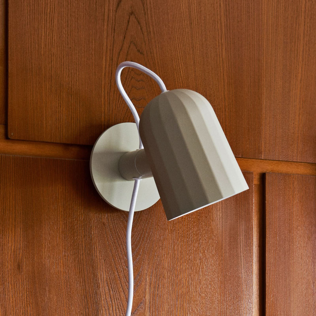 Applique murale Noc Wall en aluminium, blanc, hauteur 14 cm