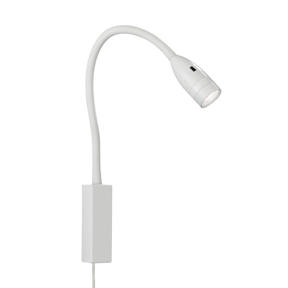 Applique murale LED Sten en métal, blanc mat, hauteur 61 cm