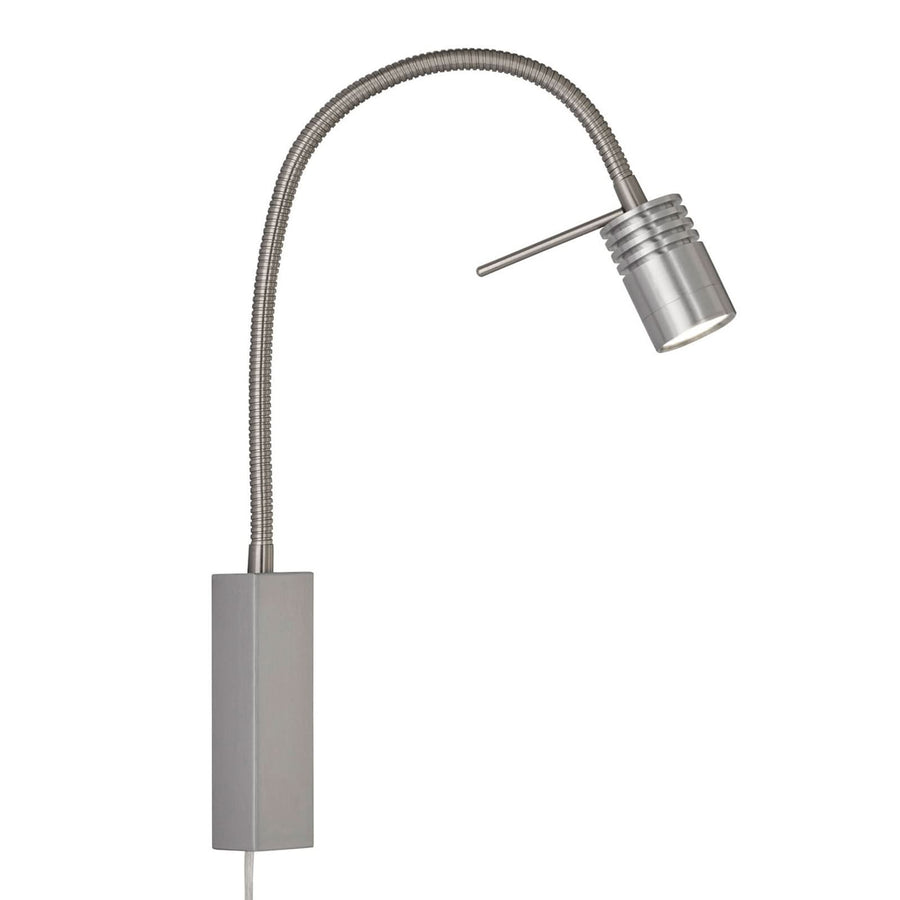 Applique murale LED River en métal, nickel mat