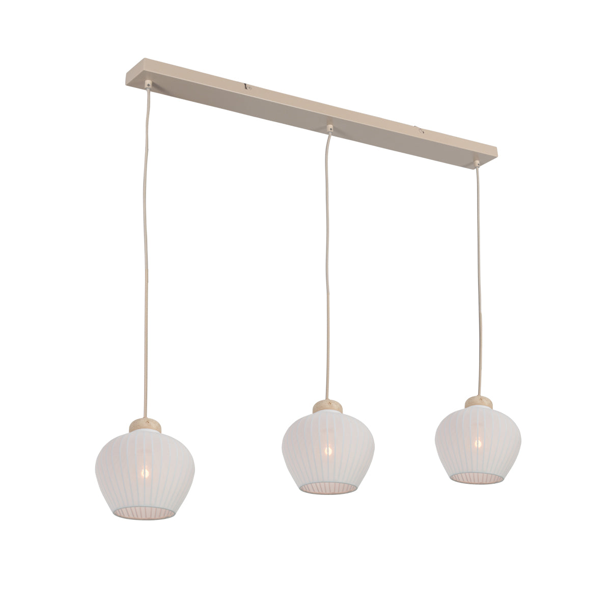 Suspension travertin et lin Travino – vue 2 – Designix.fr