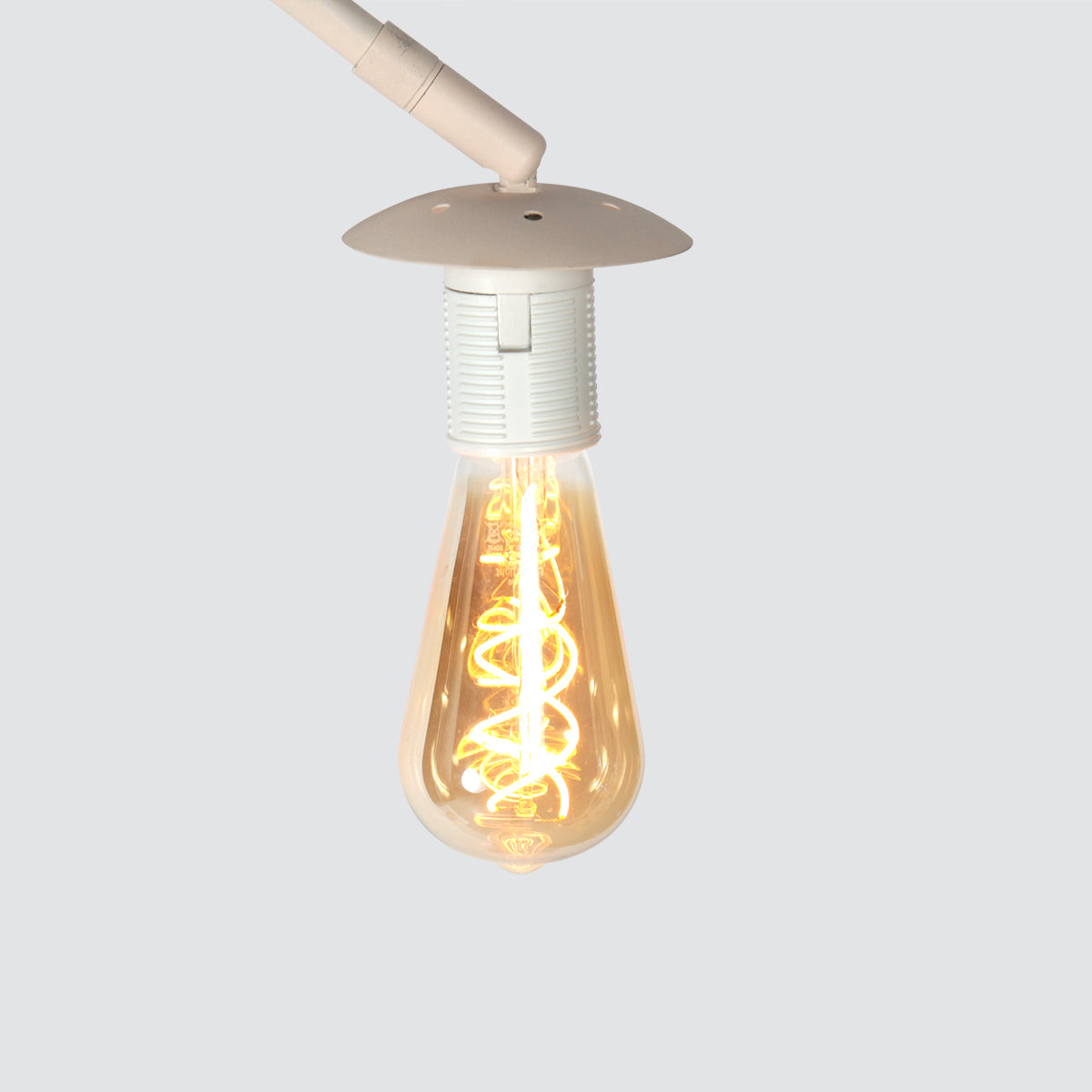 Lampadaire arc salon crème Cézan – vue 3 – Designix.fr