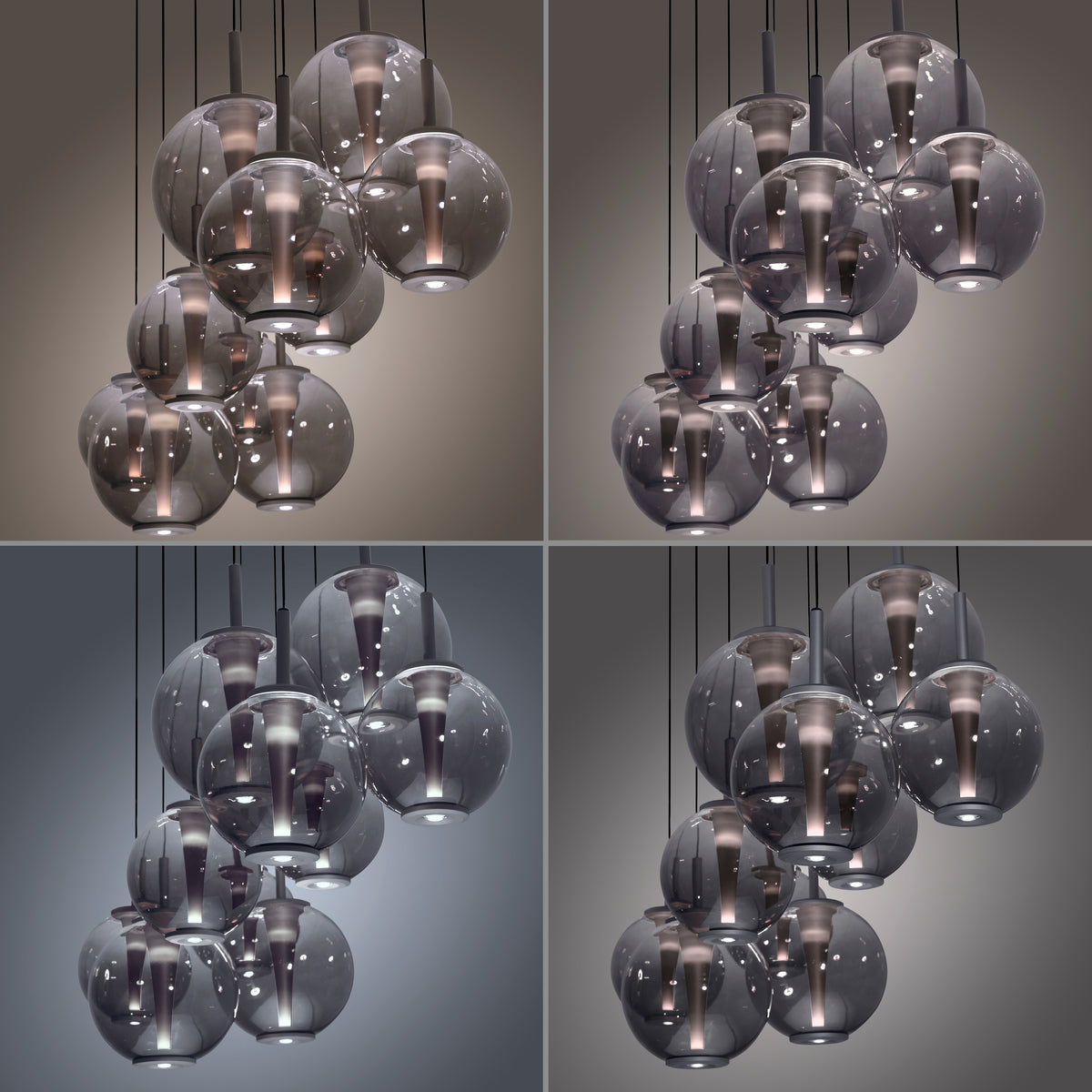 Suspension Pure E-Infinity grise, L 35 cm