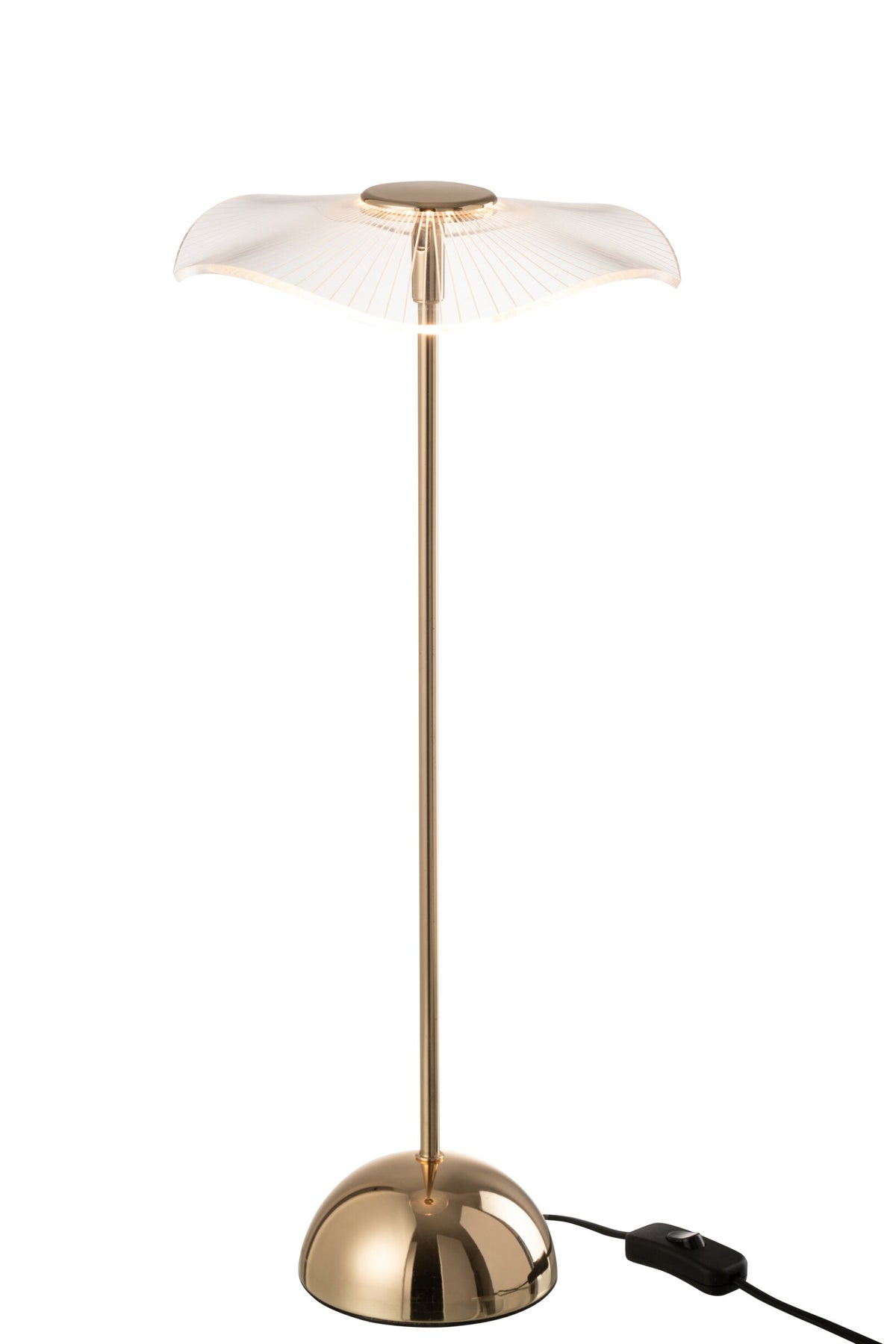 Lampe à poser LED fleur en métal doré, grand modèle