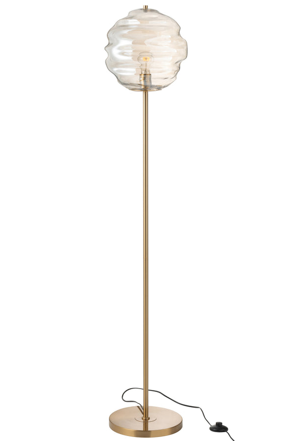 Lampe Sol Verre Cognac