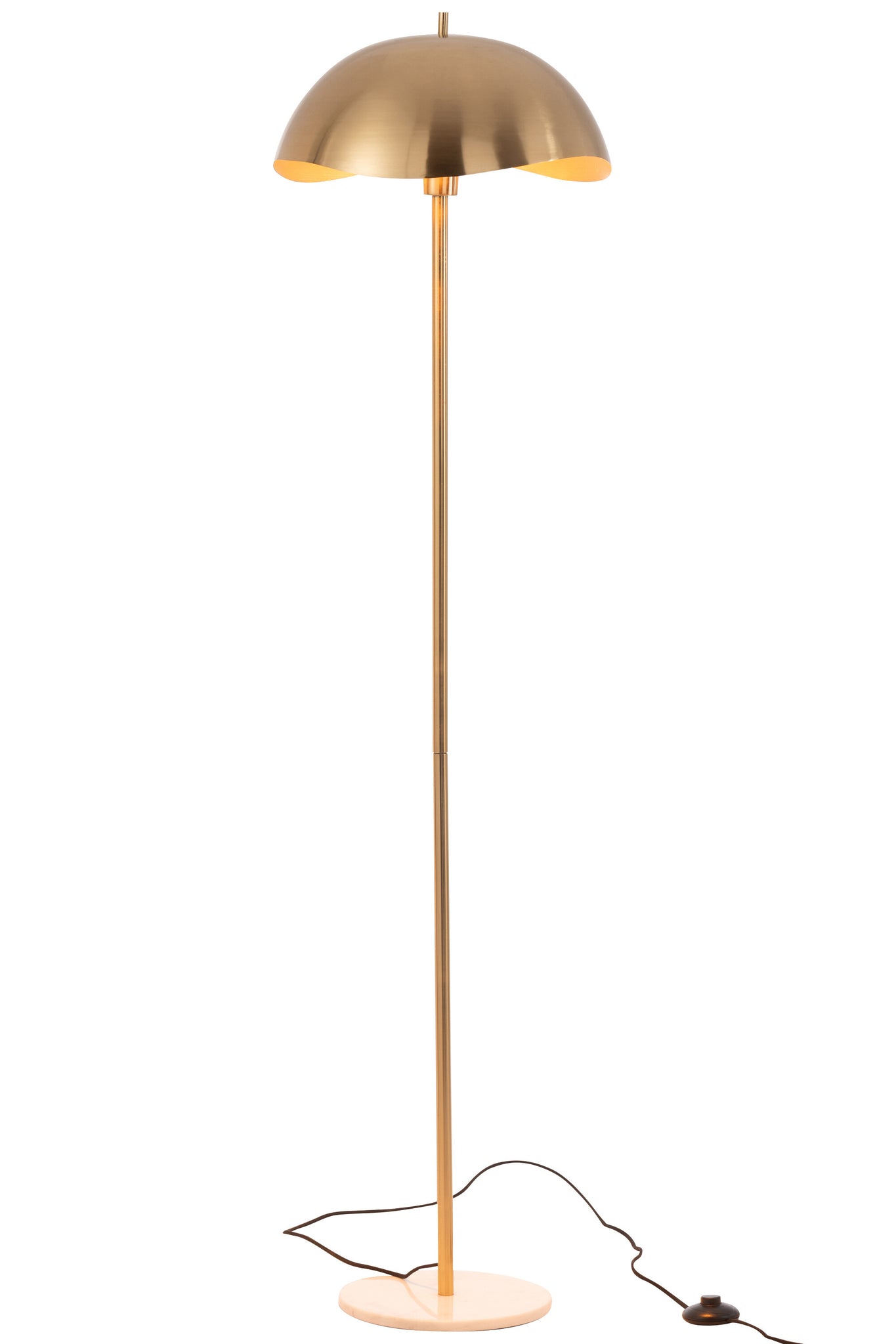 Lampe Sol Métal Marbre Doré
