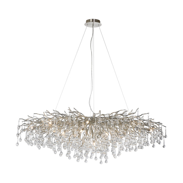 Suspension Icicle 15 lumières acier, verre