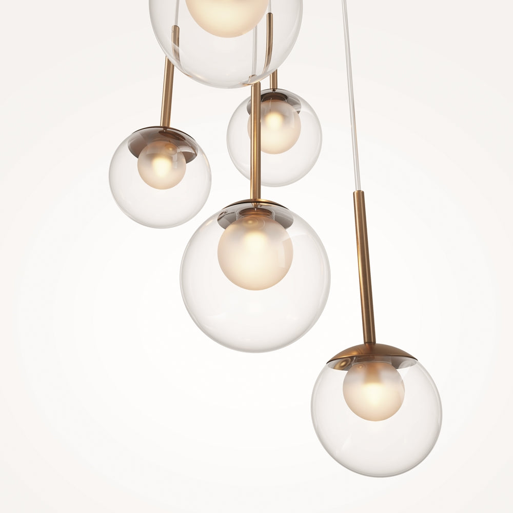 Basic form Suspension luminaire doré